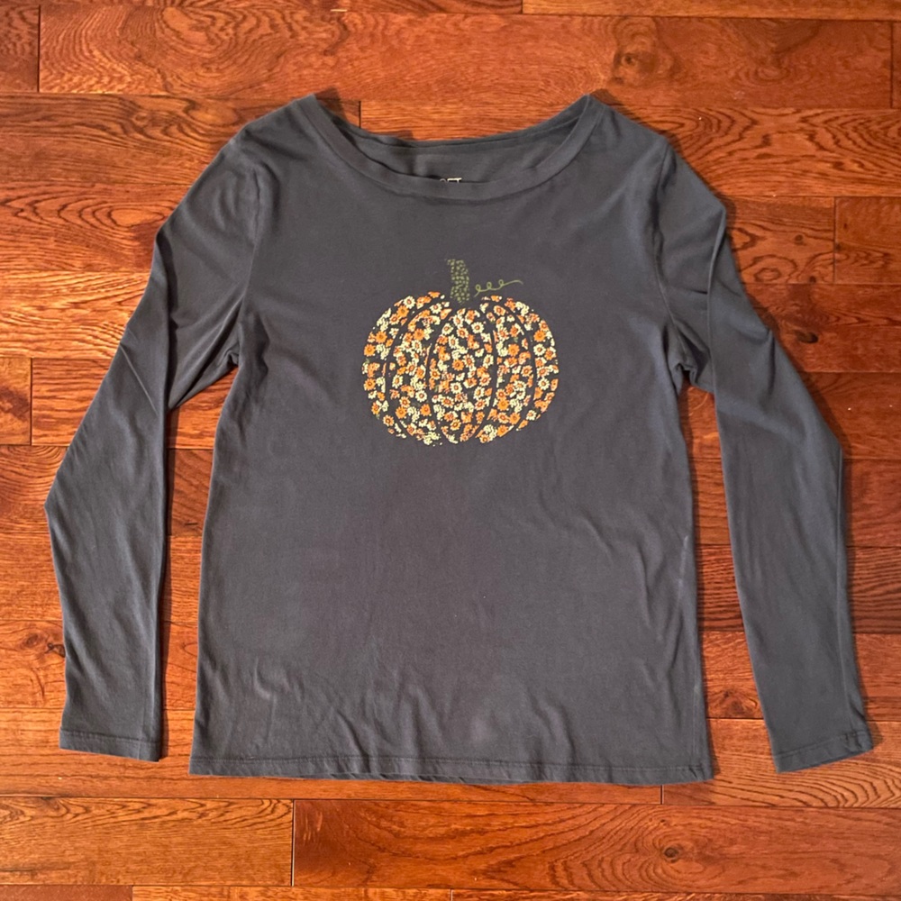 NWOT Loft Pumpkin Long Sleeve Tee